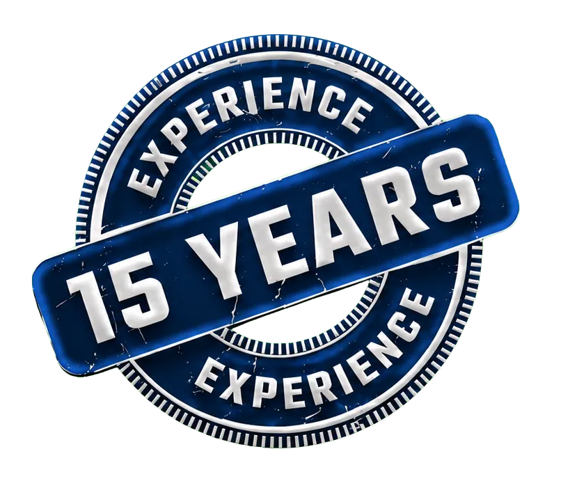 15 Years Experience - 100% Satisfaction Guaranteed